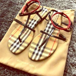 Burberry Anthea Flat Colorblock Sandal